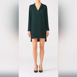 Amanda Uprichard Olivia Shift Dress Forest Green Size S Made In USA